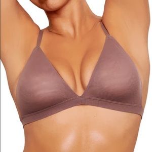 Skims mesh triangle bralette NWOT PLUM